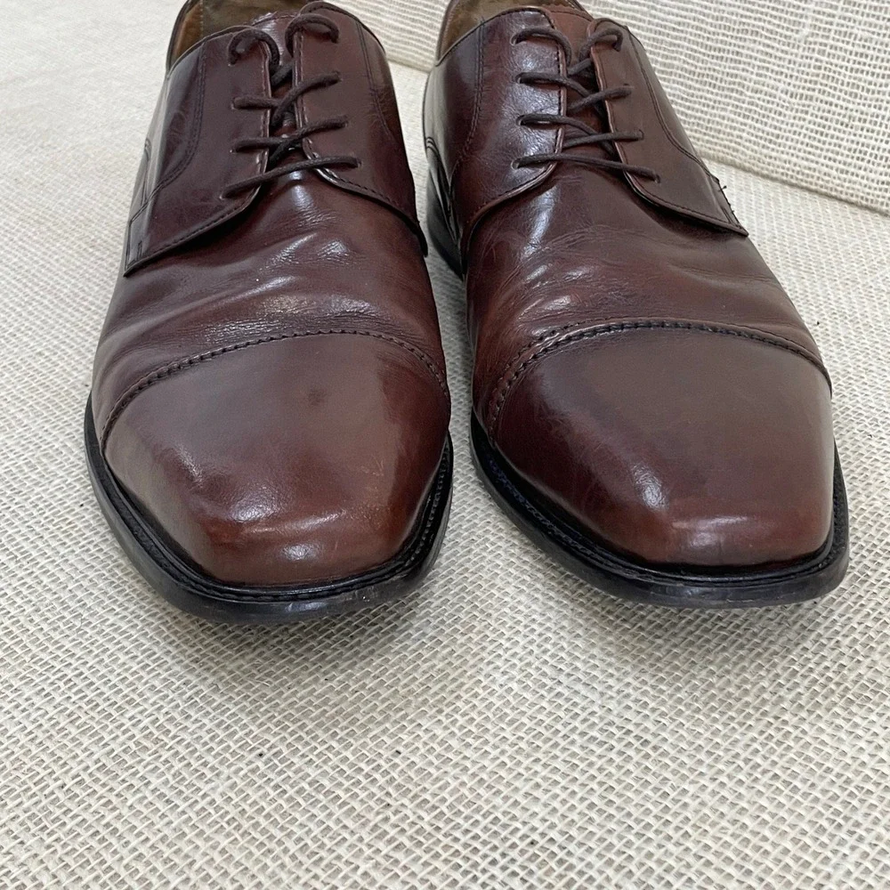 Florsheim Mens Brown Leather Cap Toe Derby Dress‎ Shoes 13159-208 Size 13 D